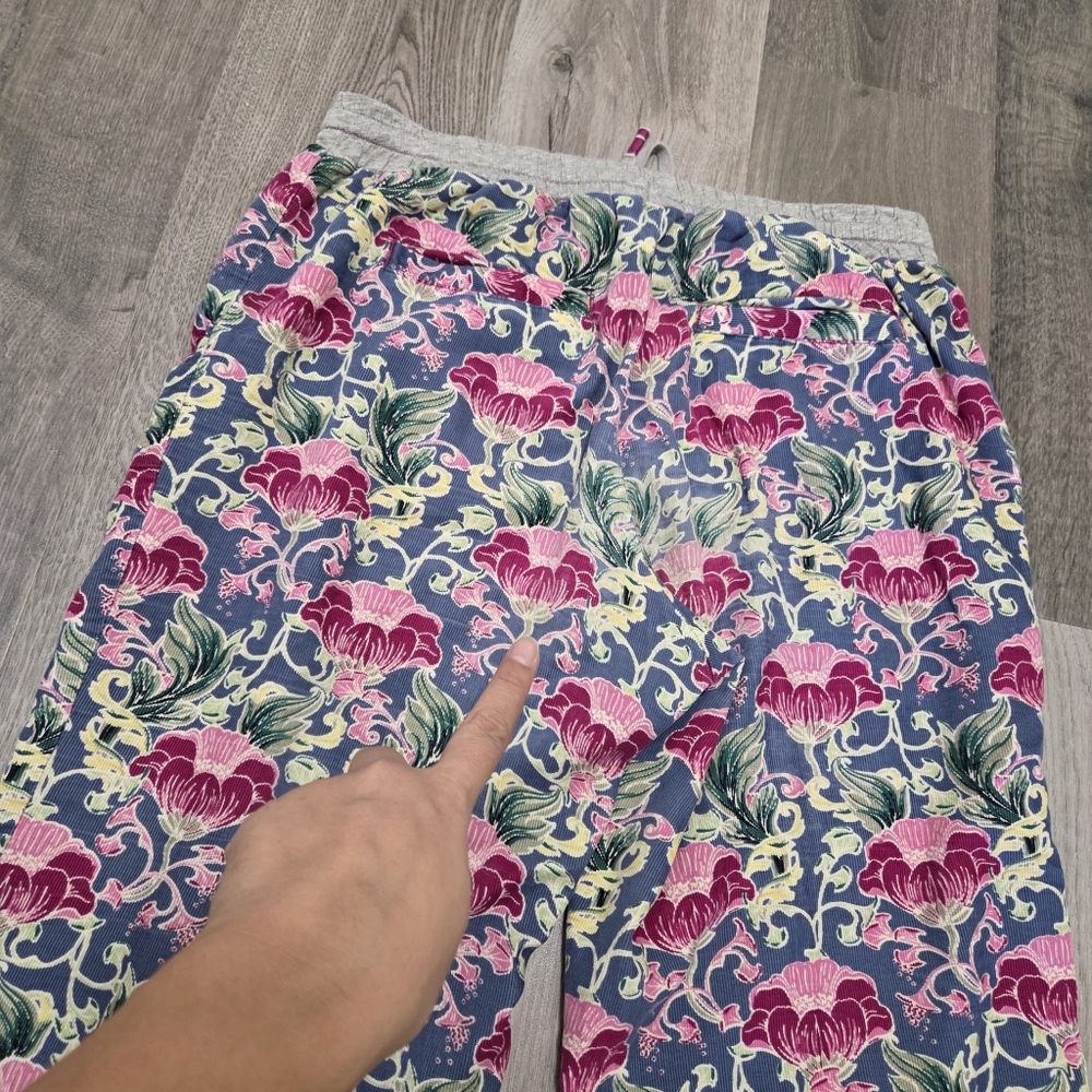 Anthropologie Eloise Floral Wide-Leg Lounge Pants Cotton Modal Boho Relaxed Fit - Picture 10 of 13